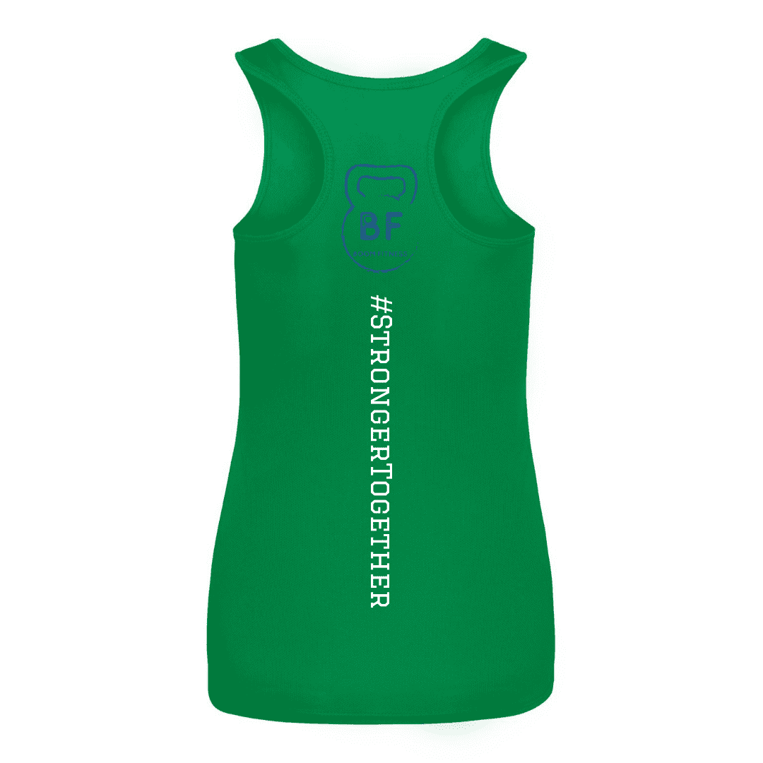 Boom fitness Cool Plus Vest Ladies Green Back
