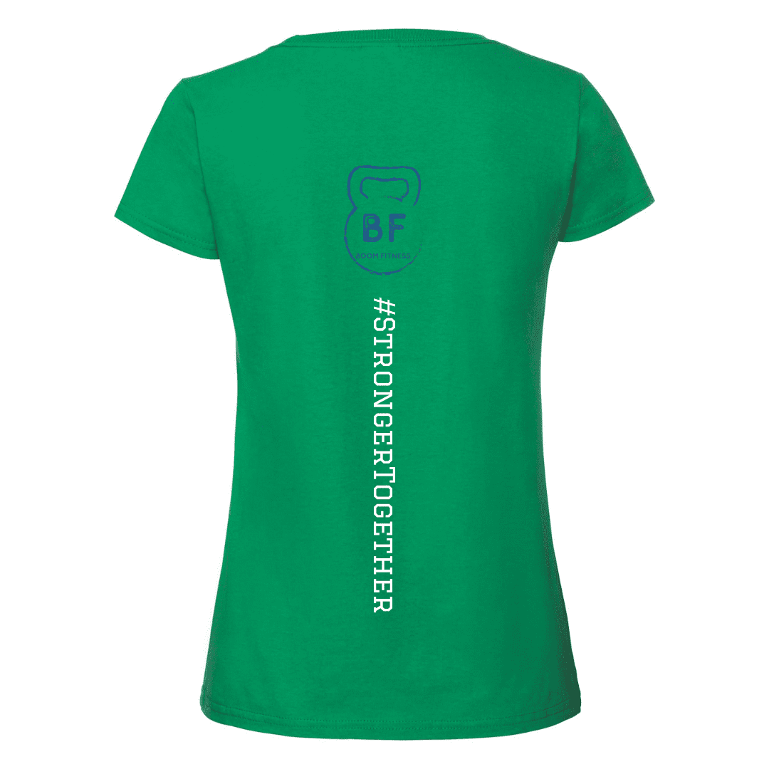 Boom fitness Cotton t-shirt Ladies Green Back