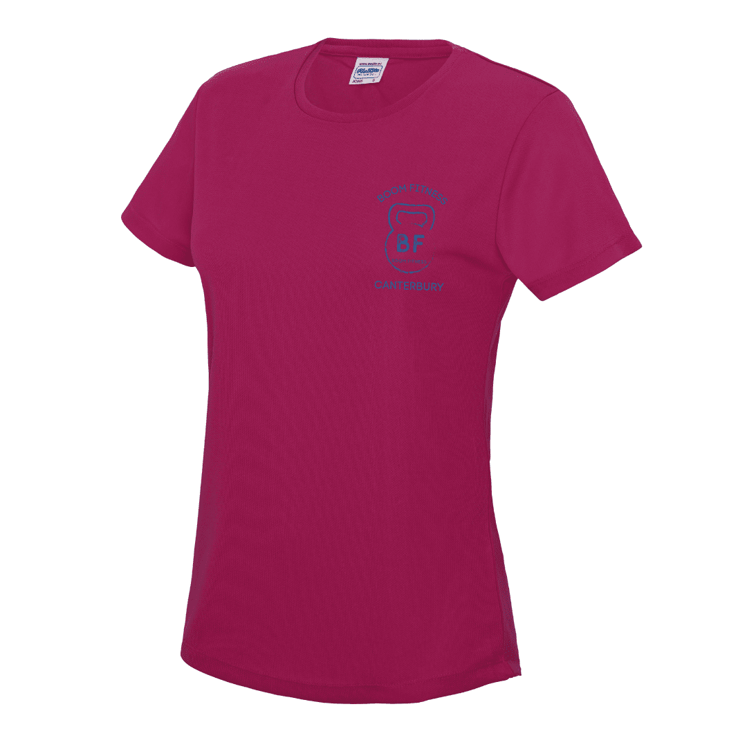 Boom fitness Cotton t-shirt Ladies Hot pink