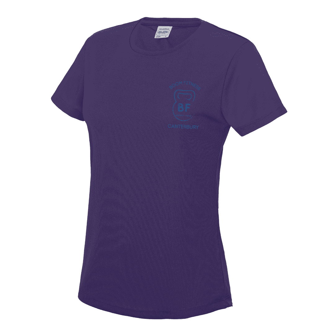 Boom fitness Cotton t-shirt Ladies Purple