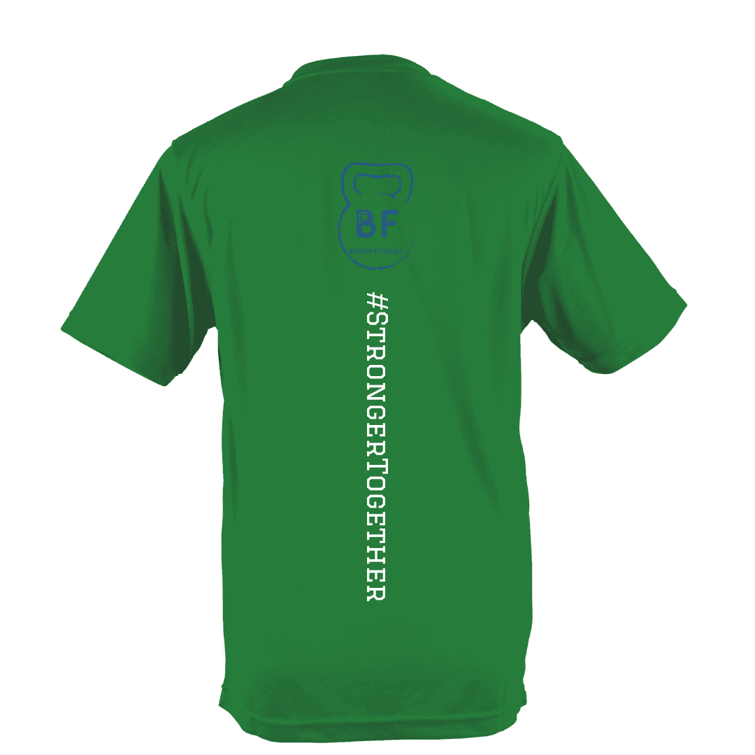 Boom fitness Cotton t-shirt Men Green Back