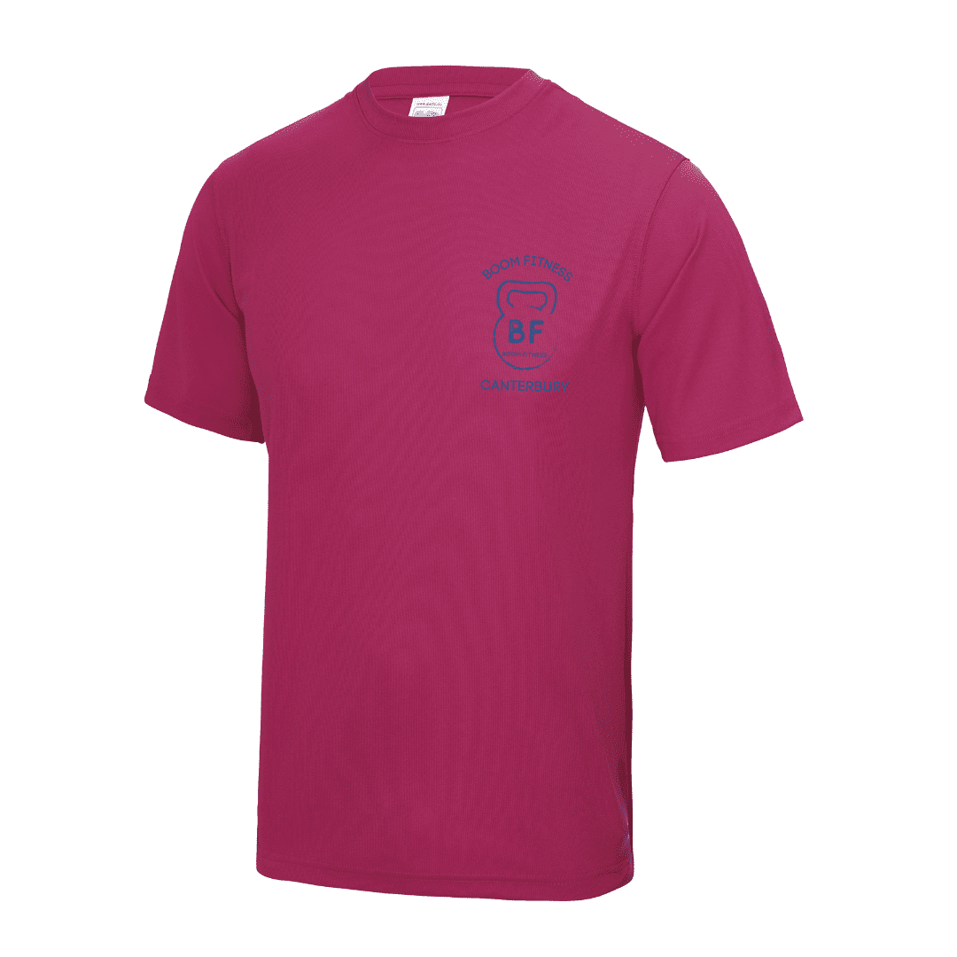 Boom fitness Cotton t-shirt Men Hot pink