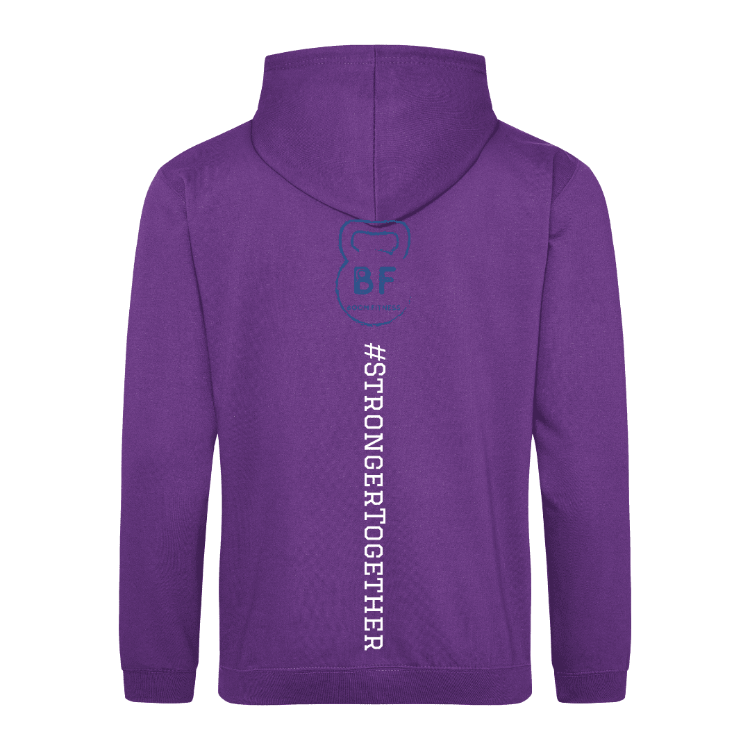 Boom fitness Hoodie Purple Back