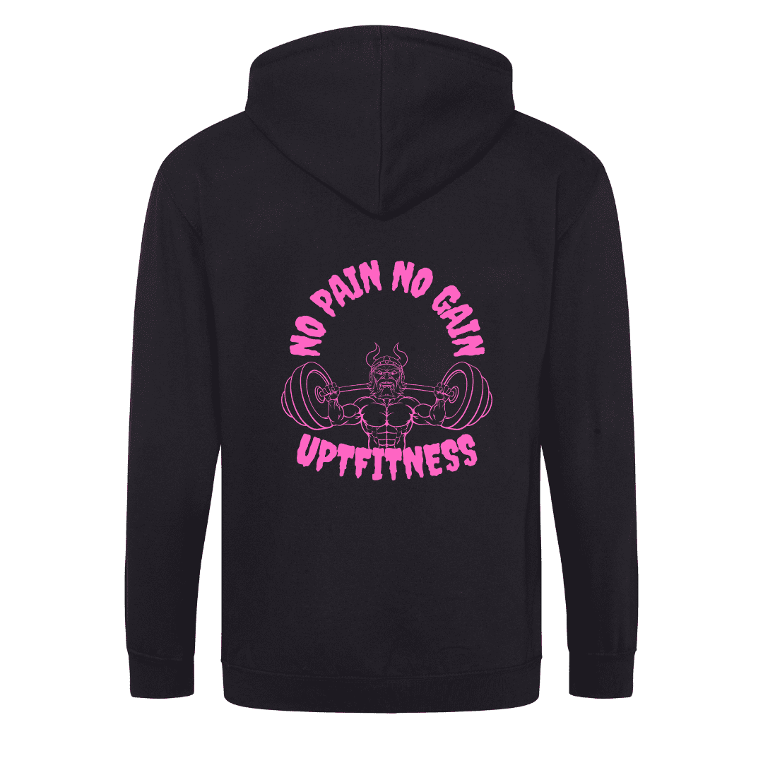 Zip Hoodie Back 1 - Black