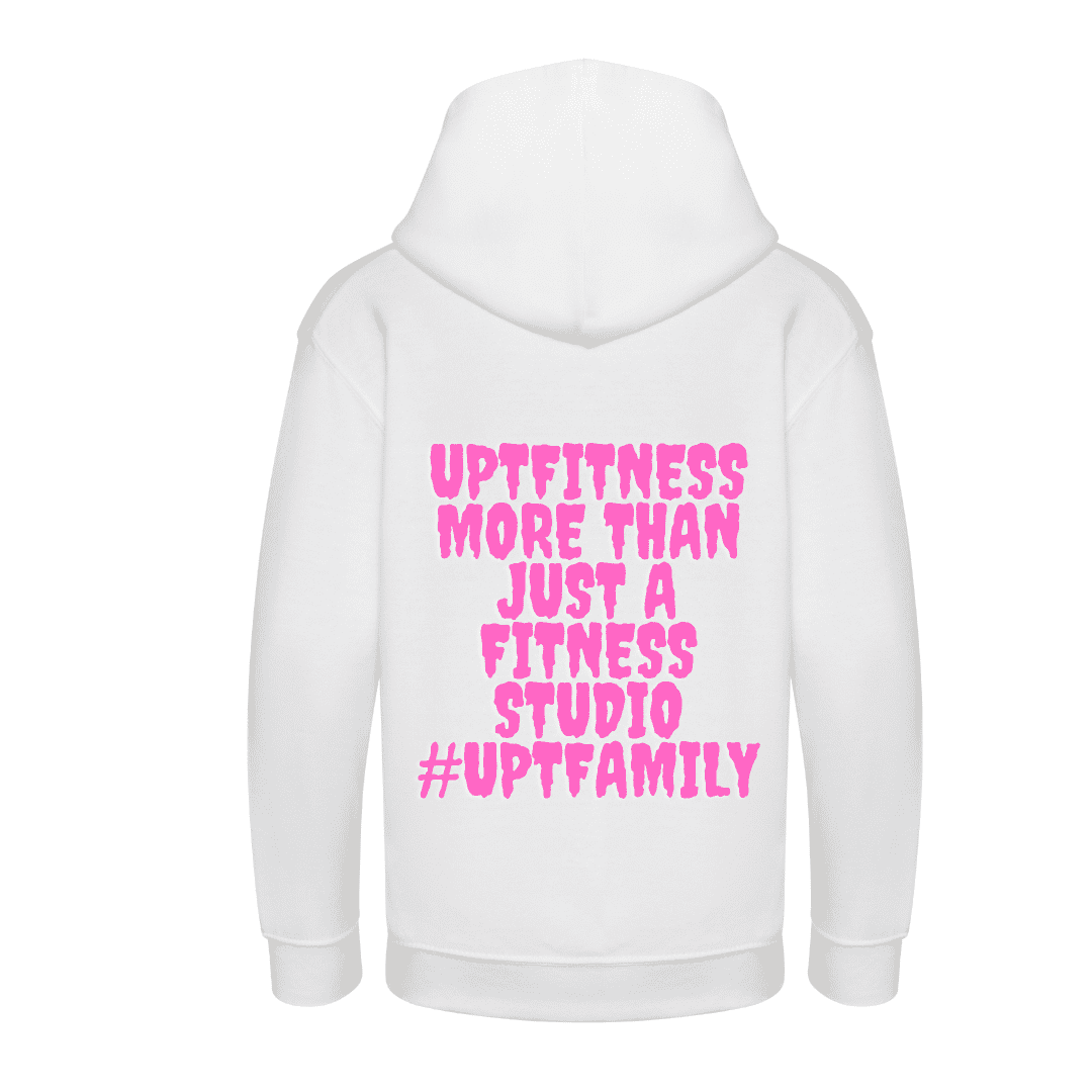 Zip Hoodie Back 2 - White