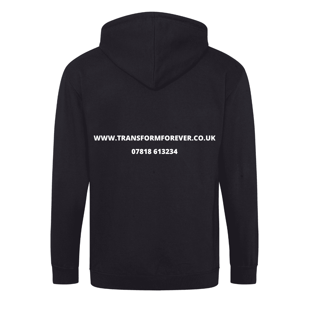 Zip Hoodie Back - Black