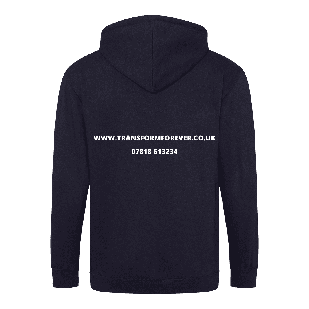 Zip Hoodie Back - Navy blue