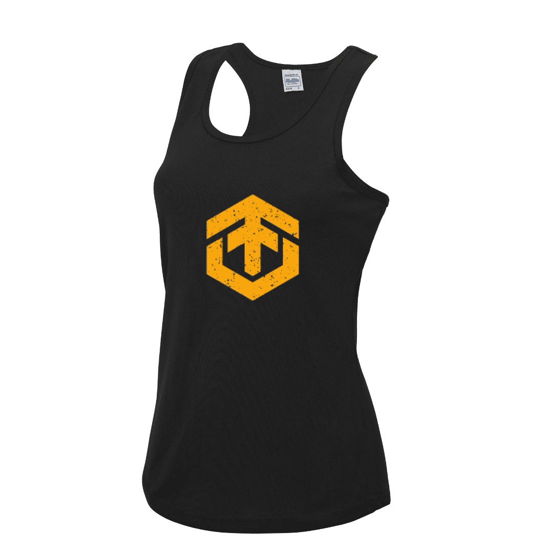 Ladies Vest Black Front (3)