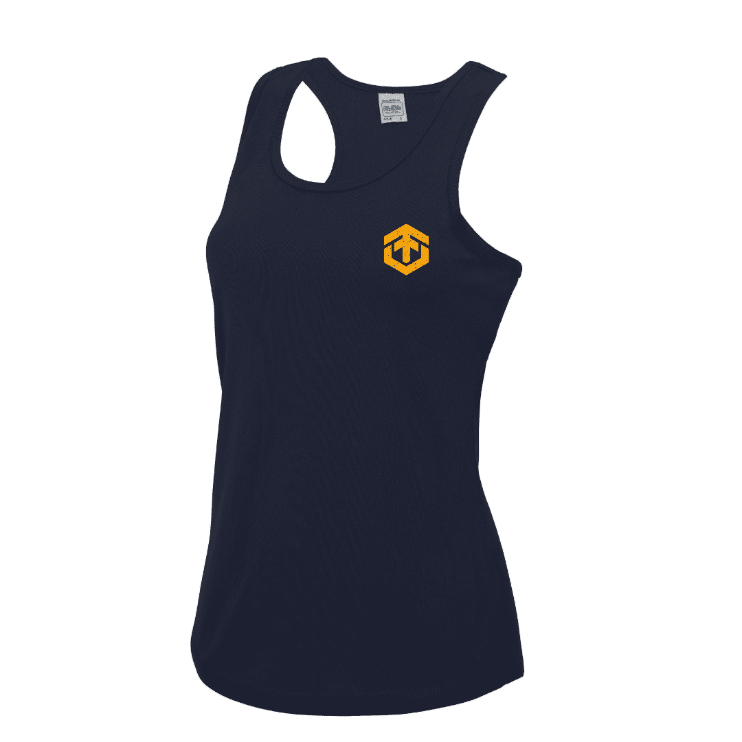 Ladies vest Navy blue Front (2)