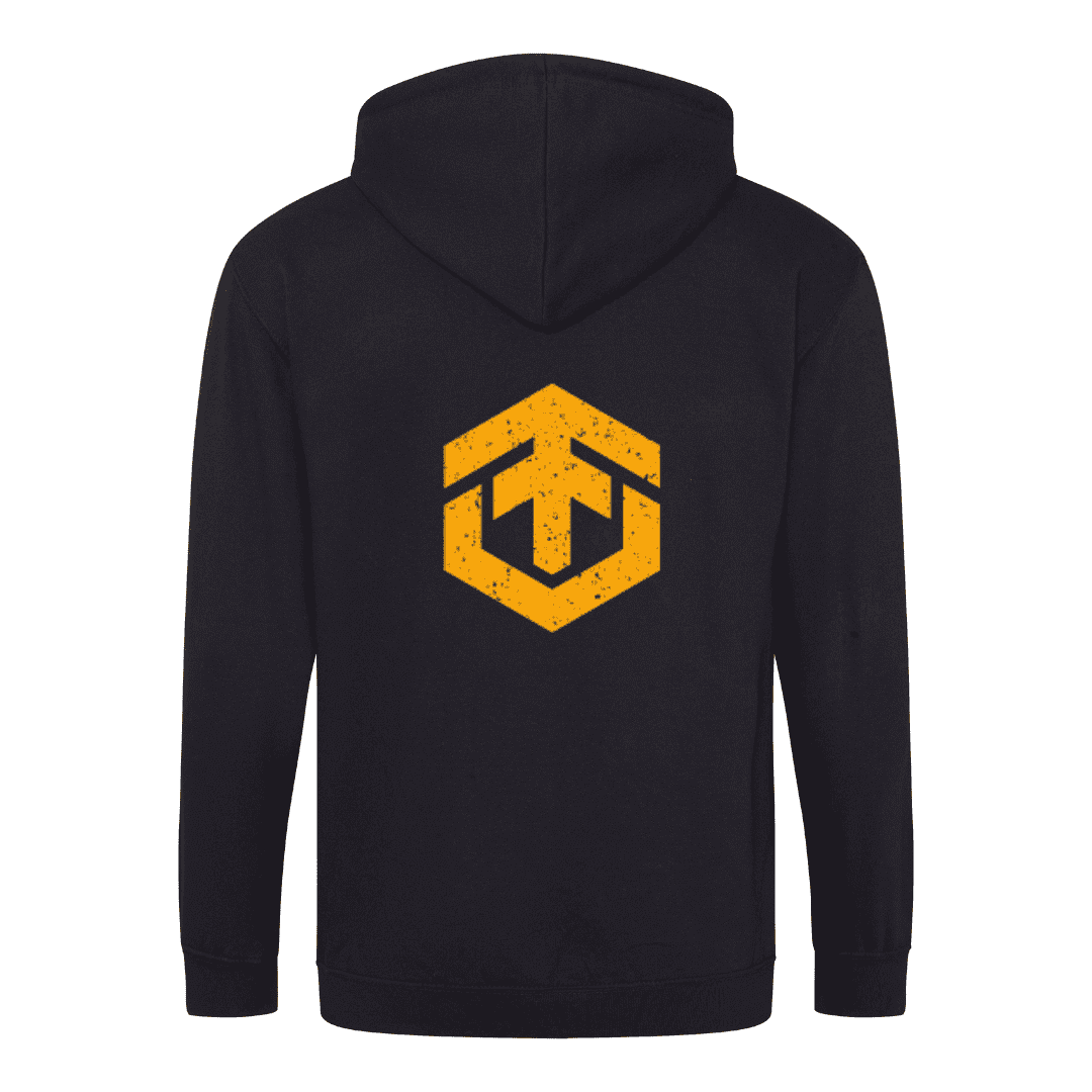 Zip Hoodie Black Back