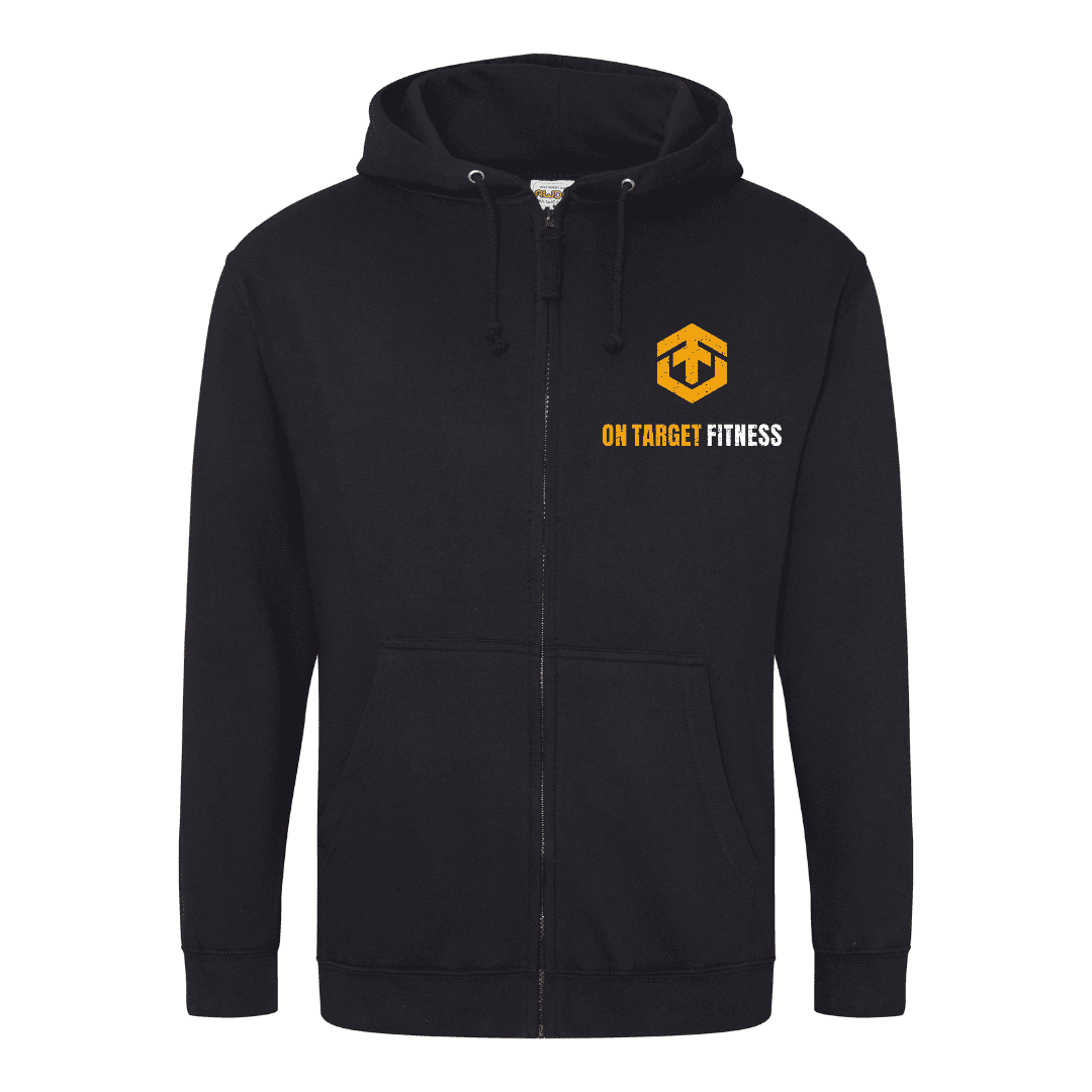 Zip Hoodie Black Front