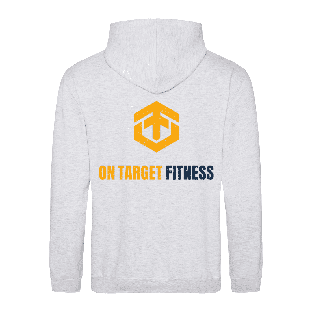 Zip Hoodie Light Grey Back