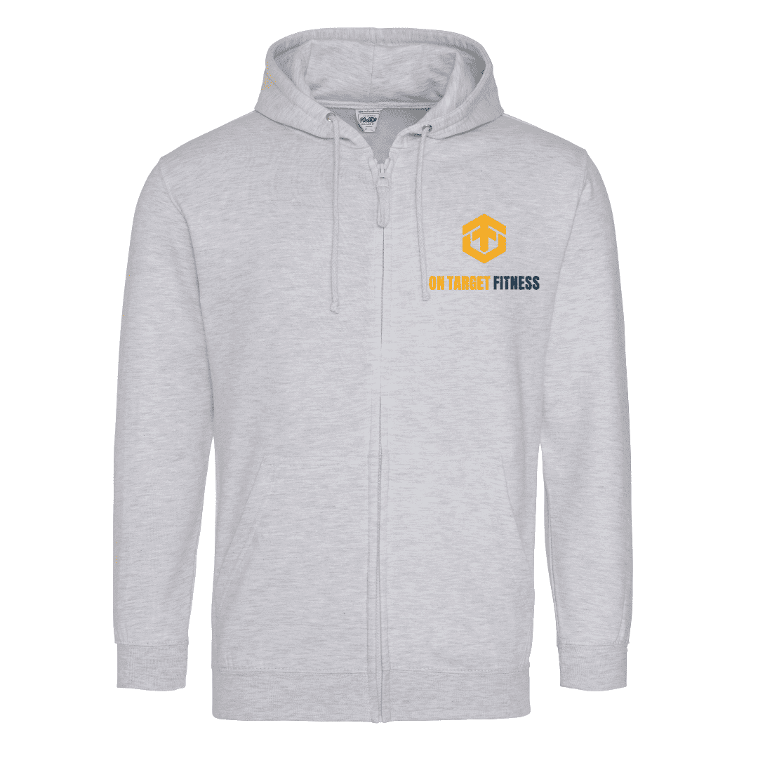 Zip Hoodie Light Grey Front
