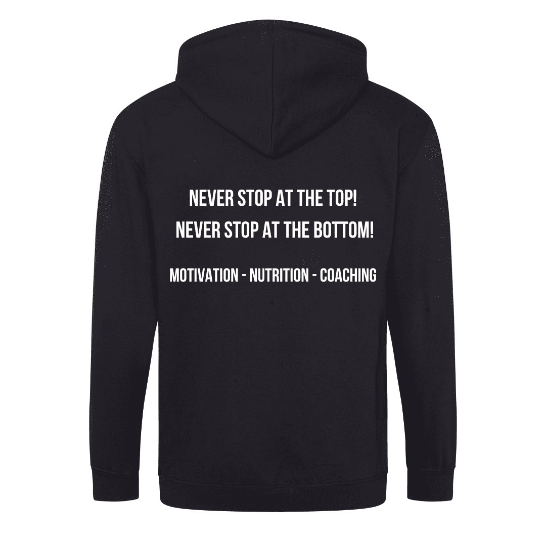 Zip hoodie Black back