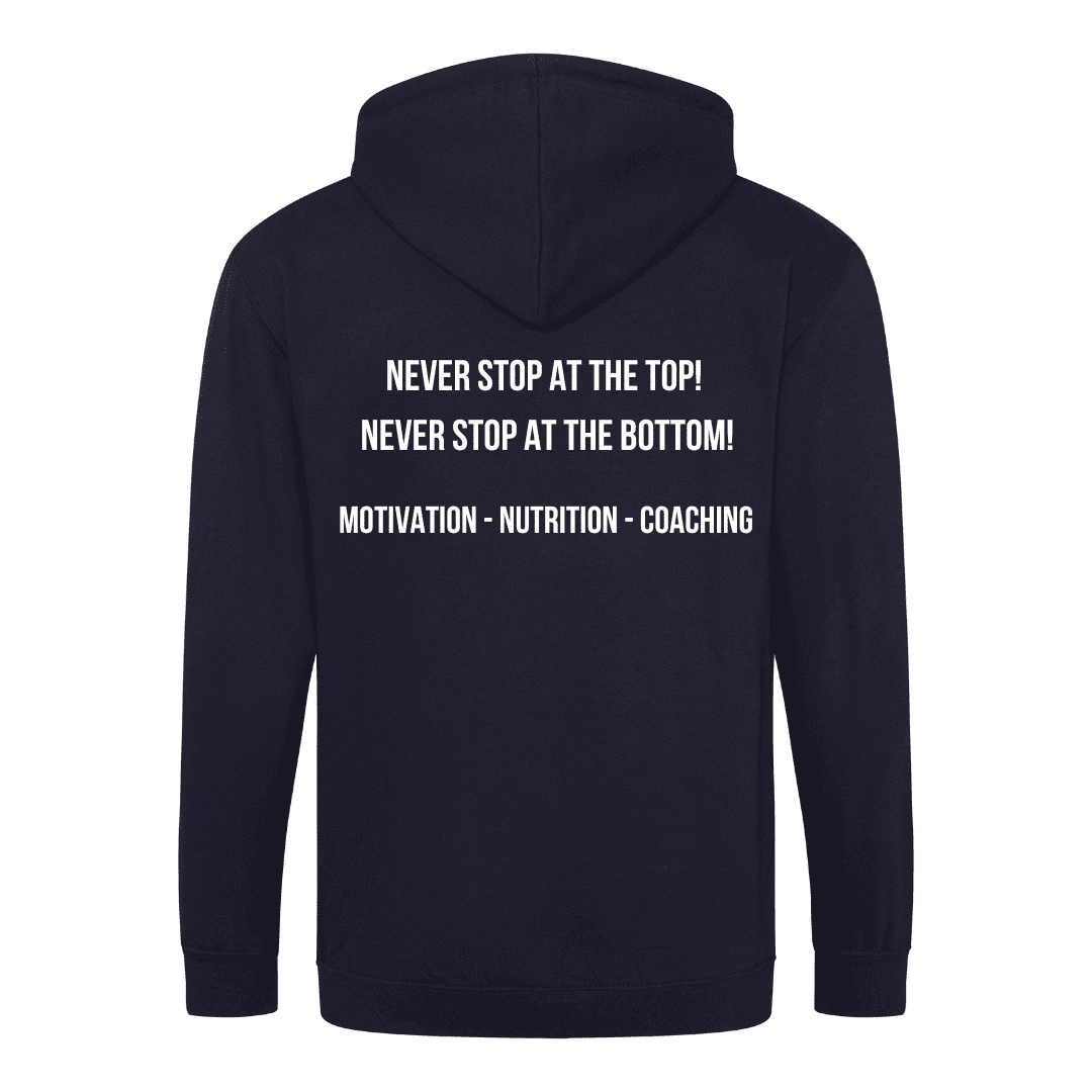 Zip hoodie Dark Blue back