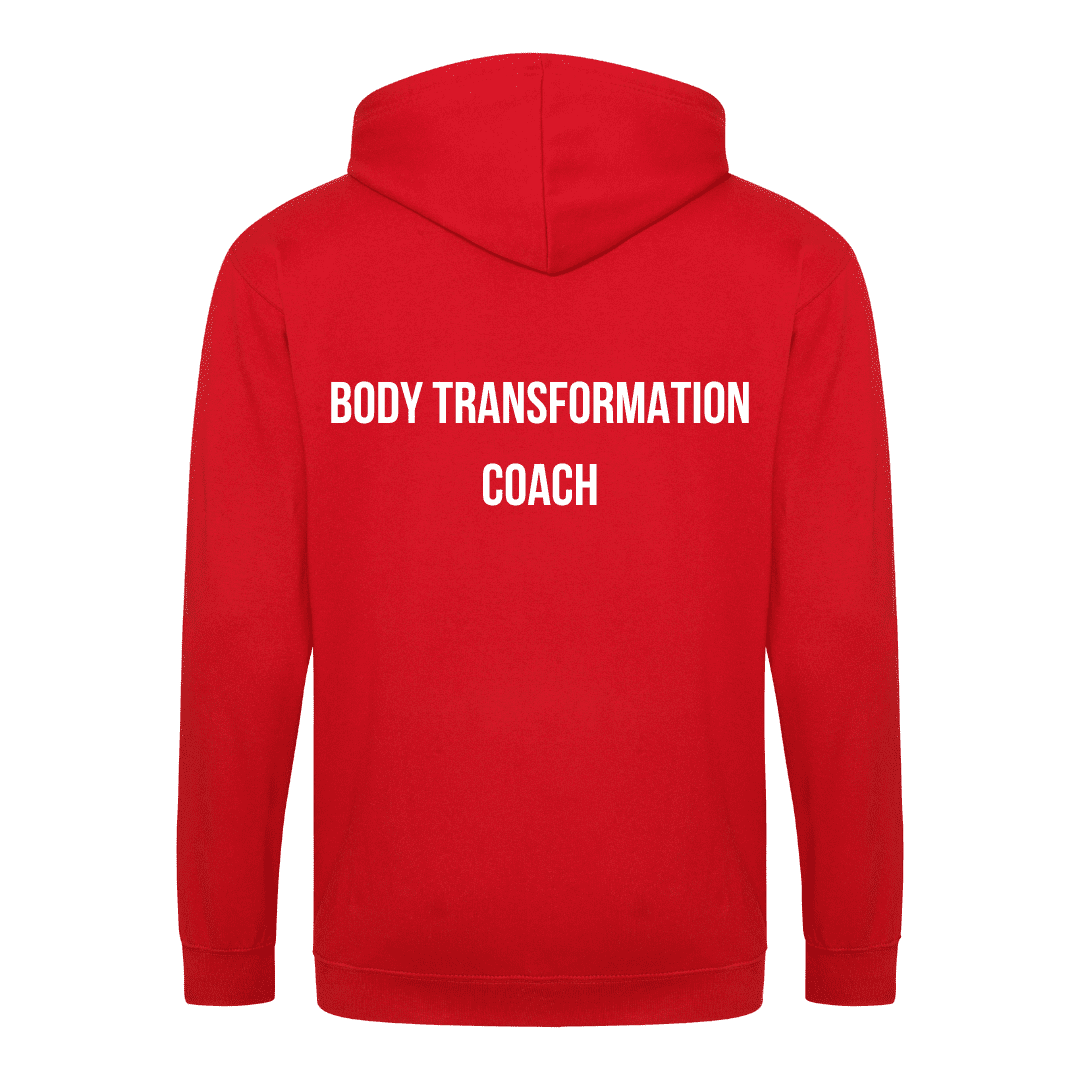 Zip hoodie Red back (2)