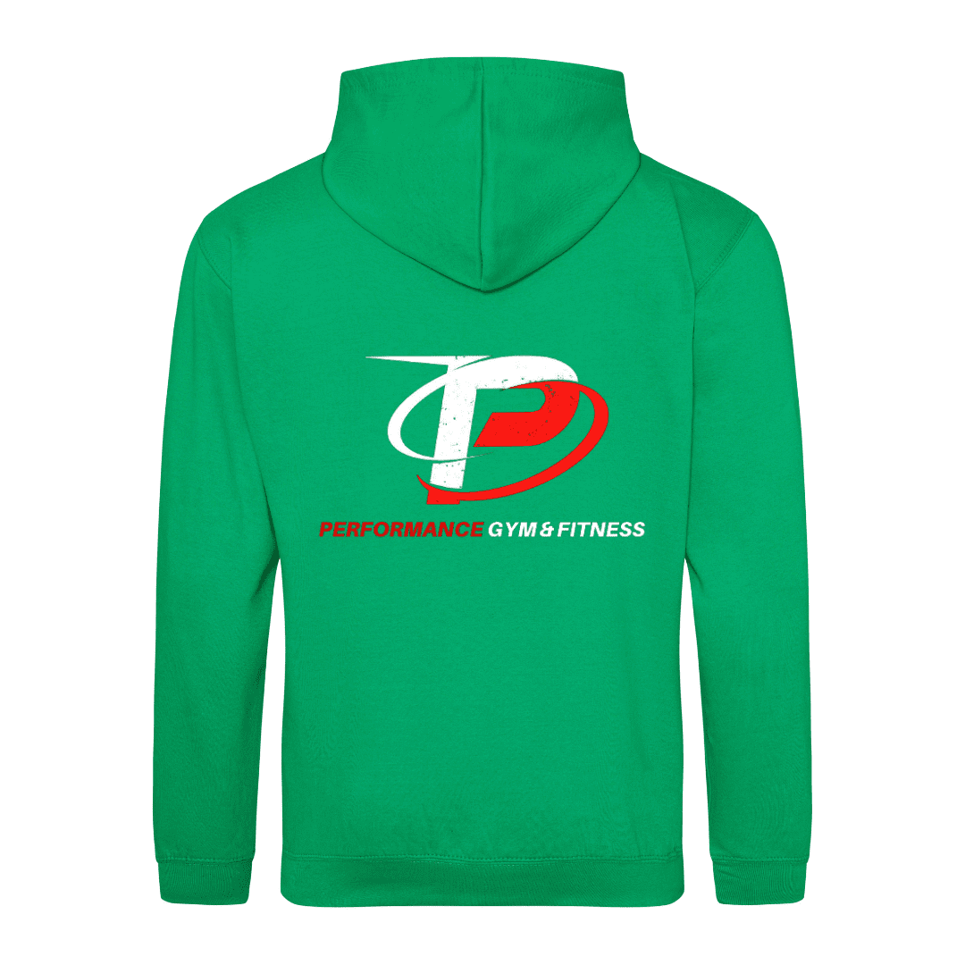 Zip hoodie Green back