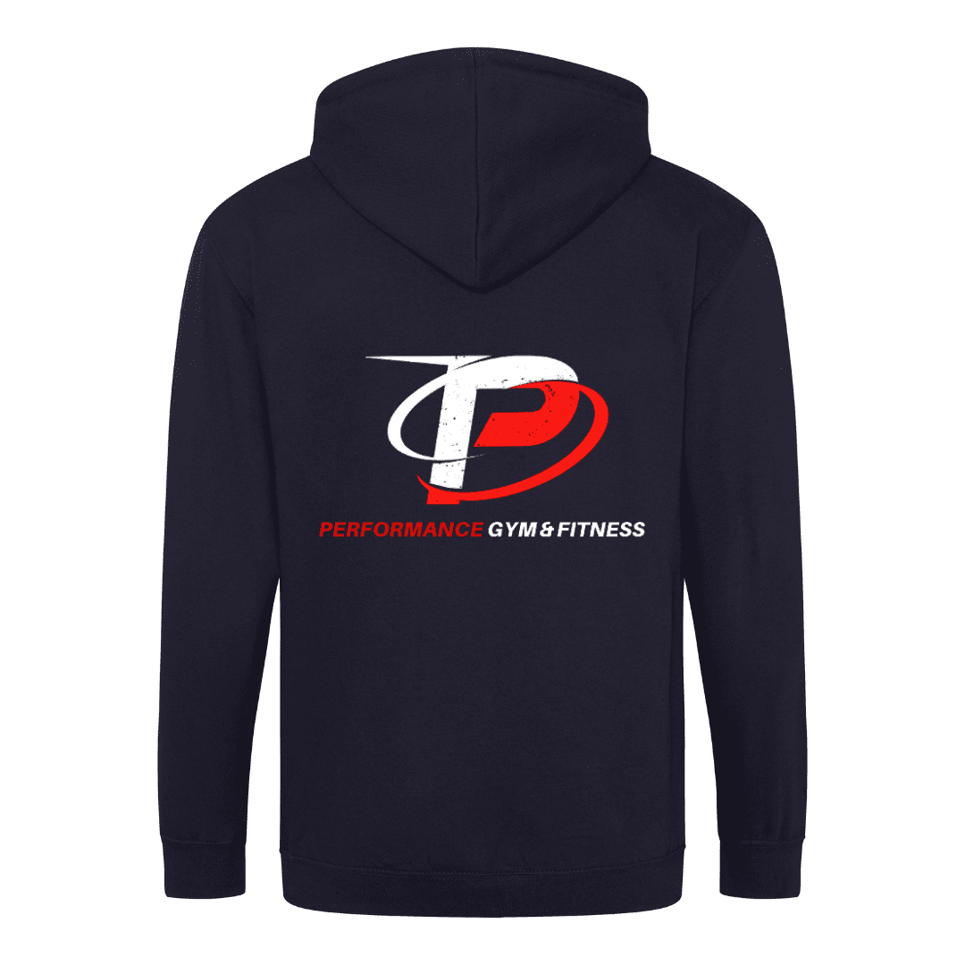 Zip hoodie Navy Blue back