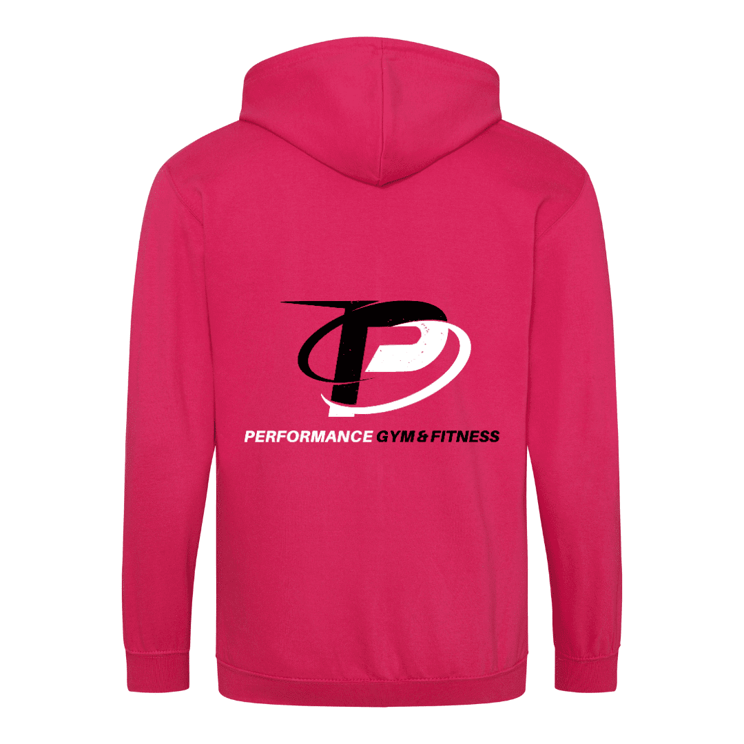 Zip hoodie Pink back