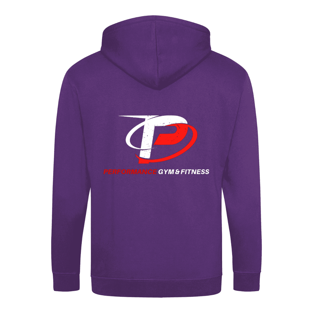 Zip hoodie Purple back