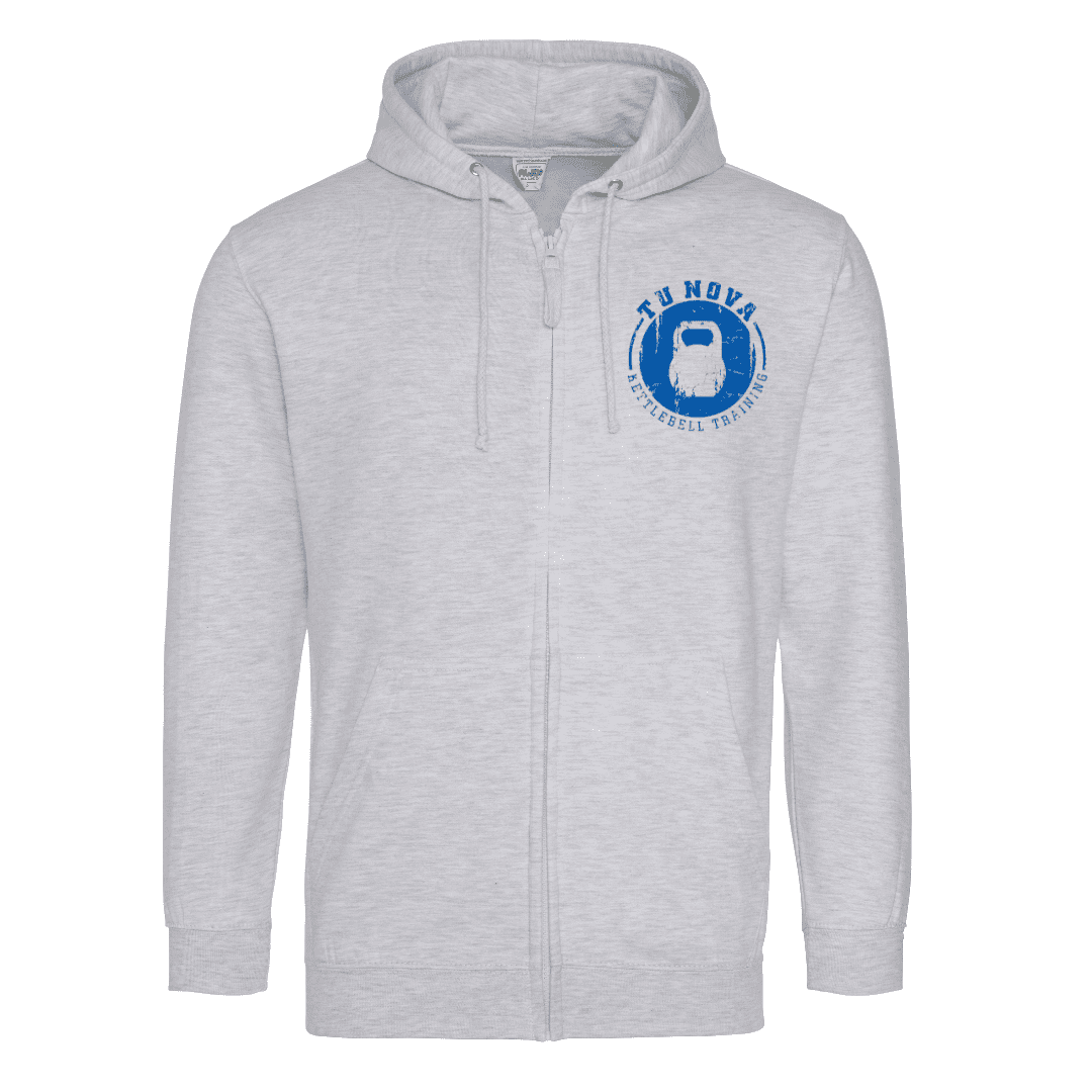 Zip Hoodie Light Grey Front