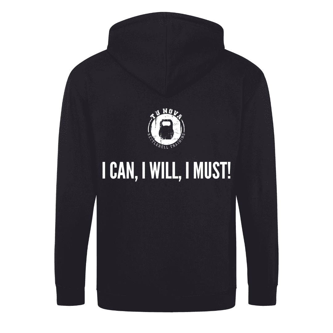 Zip hoodie Black back (2)