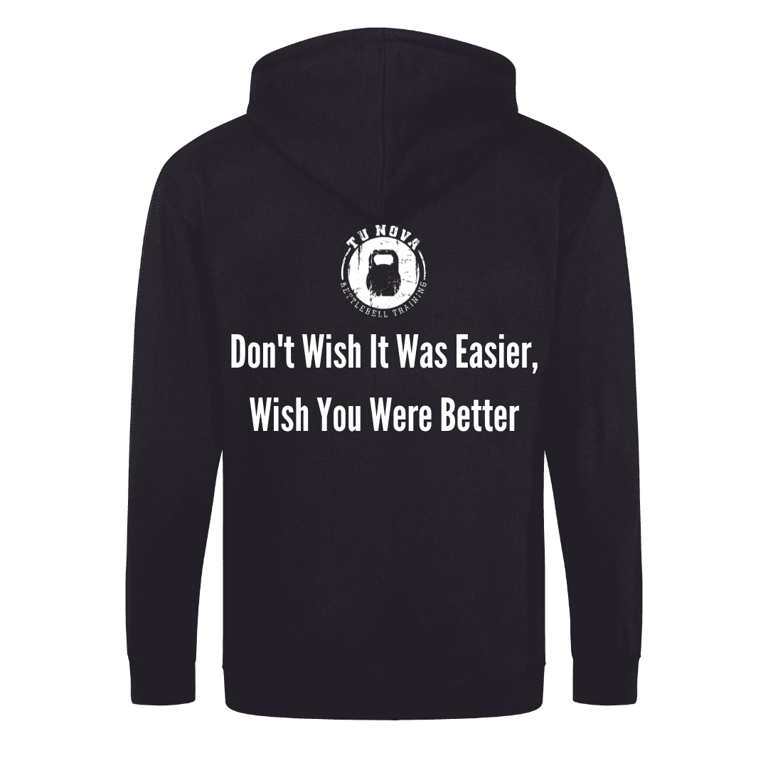 Zip hoodie Black back