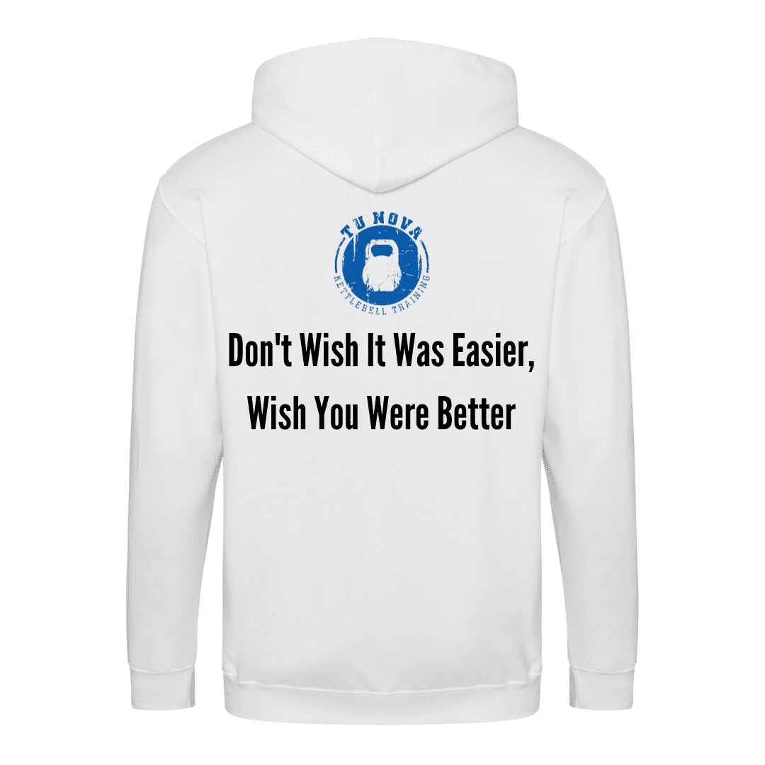 Zip hoodie White back