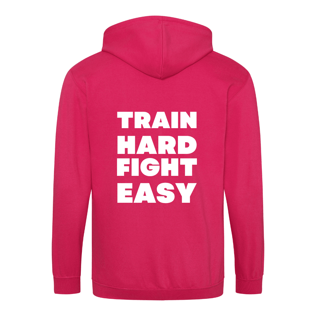 Zip Hoodie Pink Back