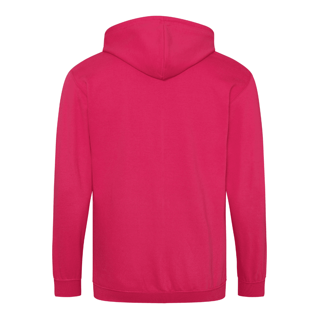 Zip Hoodie Pink Plain