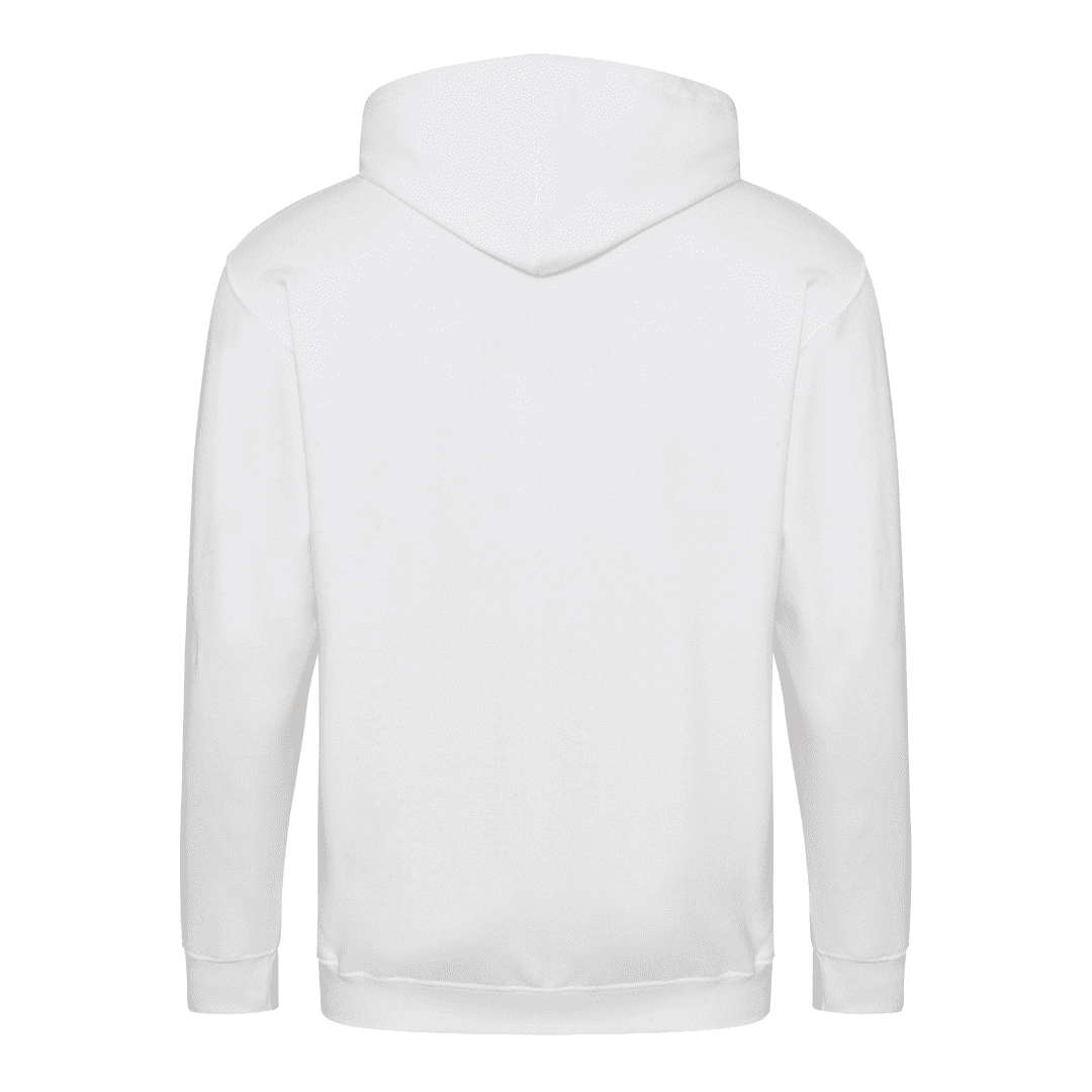 Zip Hoodie White Plain
