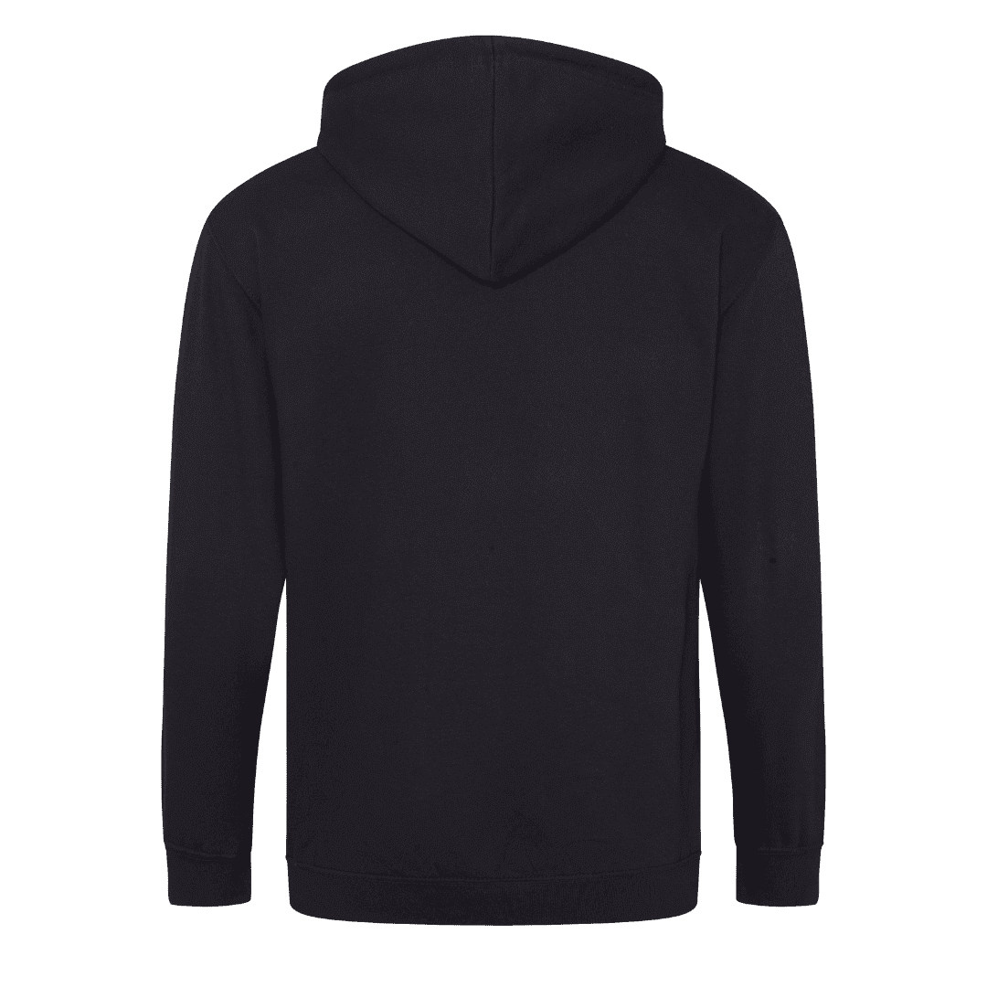 Black Hoodie Zip Back
