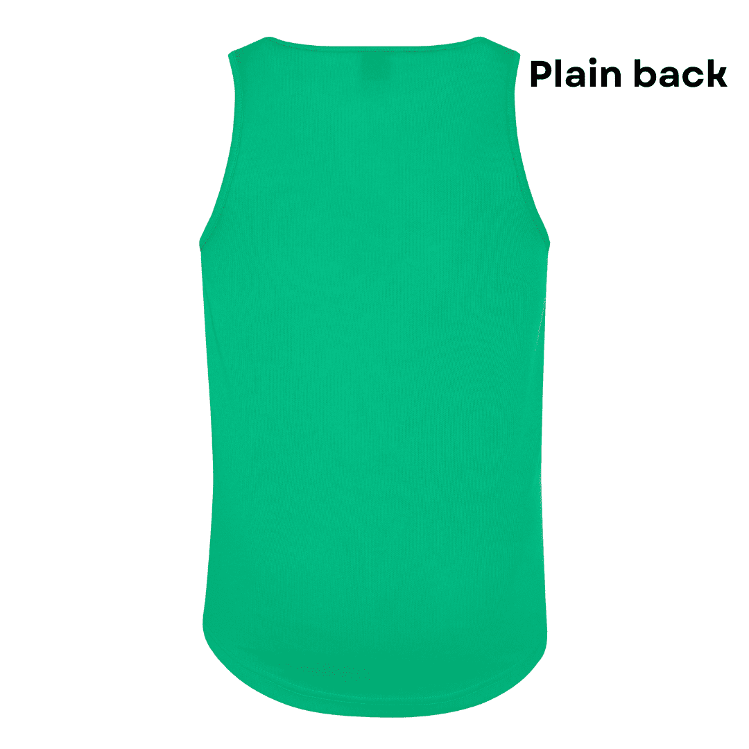 Men Vest Green Plain