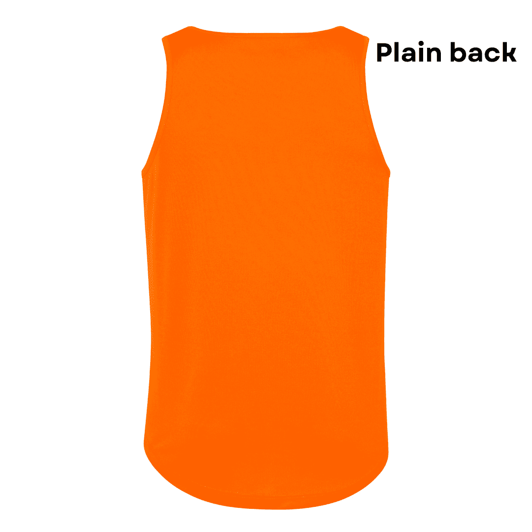 Men Vest Orange Plain