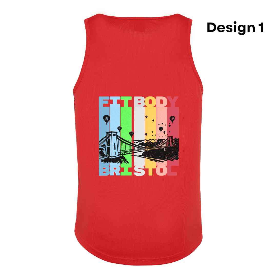 Men Vest Red Design 1