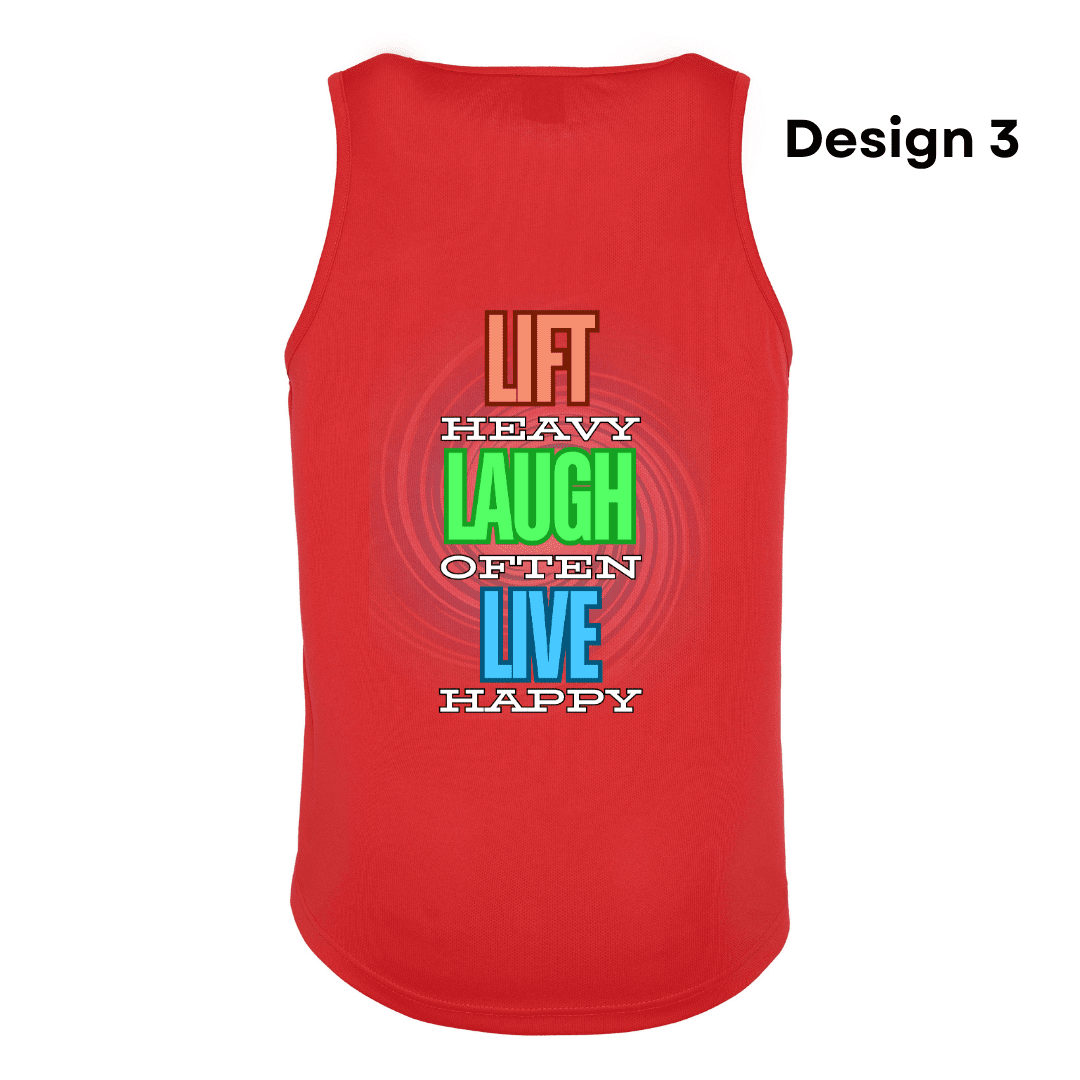 Men Vest Red Design 3