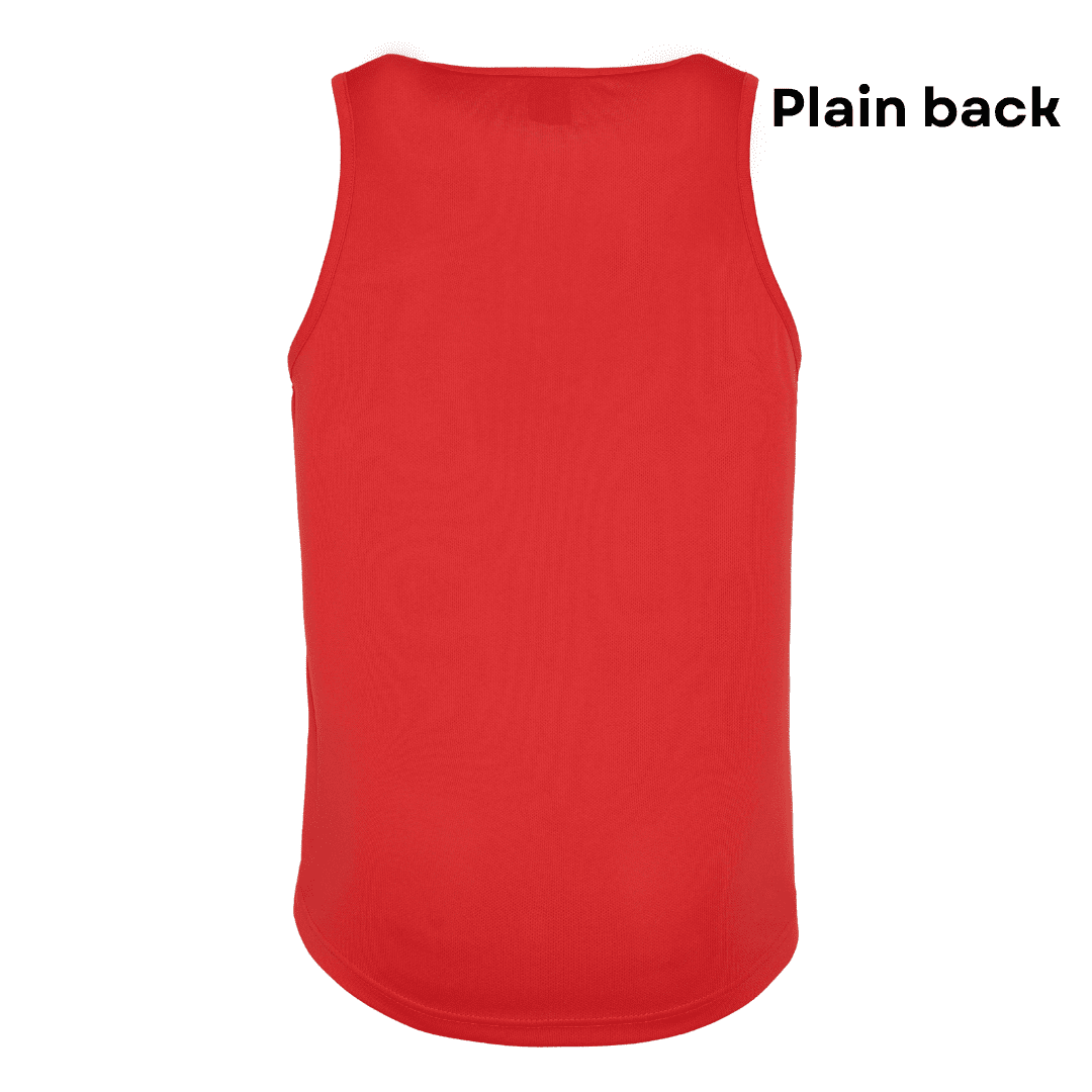 Men Vest Red Plain